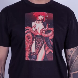Man wearing Tentacle T-shirt - detail
